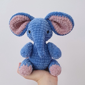 Horgolt amigurumi plüss elefánt, Játék & Sport, Plüssállat & Játékfigura, Elefánt, Horgolás, MESKA