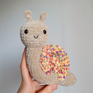 Horgolt amigurumi plüss csiga - játék & sport - plüssállat & játékfigura - csiga - Meska.hu