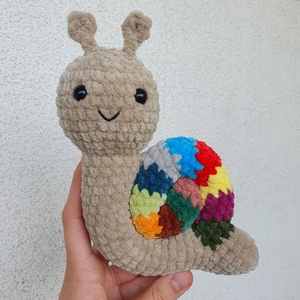 Horgolt amigurumi plüss csiga - Meska.hu
