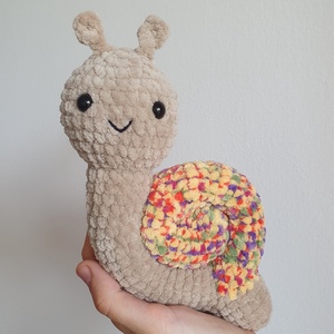 Horgolt amigurumi plüss csiga - Meska.hu