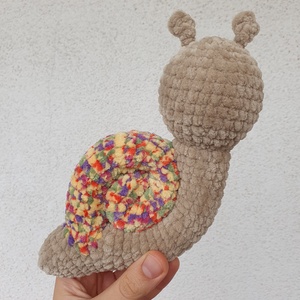 Horgolt amigurumi plüss csiga - játék & sport - plüssállat & játékfigura - csiga - Meska.hu