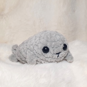 Horgolt amigurumi plüss mini fóka - Meska.hu