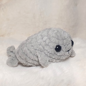 Horgolt amigurumi plüss mini fóka - játék & sport - plüssállat & játékfigura - más figura - Meska.hu