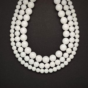 Kagyló golyó fehér 8-9mm  ékszerkészítő alapanyag (füzér), Kellékek & szerszámok, Ásvány alapanyag, Ásványfüzér, , MESKA