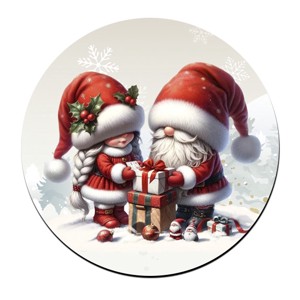 Ajándékozó karácsonyi manók mintás bögre alátét, , , MESKA