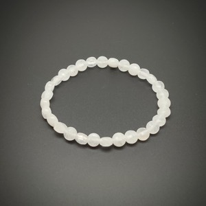 Fazettált hegyikristály korong ásvány karkötő 6�4mm, Ékszer, Karkötő, Ásványkarkötő, , MESKA