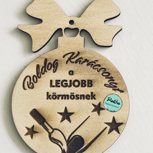 Körmös karácsonyfa dísz, Karácsony, Karácsonyi lakásdekoráció, Karácsonyfadíszek, Gravírozás, pirográfia, MESKA