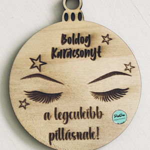 Pillás karácsonyfa dísz, Karácsony, Karácsonyi lakásdekoráció, Karácsonyfadíszek, Gravírozás, pirográfia, MESKA