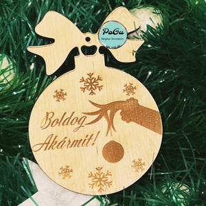 Grinch karácsonyfa dísz, Karácsony, Karácsonyi lakásdekoráció, Karácsonyfadíszek, Gravírozás, pirográfia, MESKA