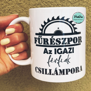 Férfi csillámpor bögre, Otthon & Életmód, Konyhafelszerelés, tálalás, Tálalás, Bögre & Csésze, , MESKA