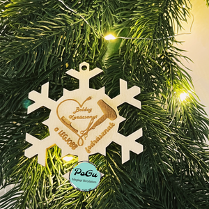 Fodrász karácsonyfa dísz , Karácsony, Karácsonyi lakásdekoráció, Karácsonyfadíszek, Gravírozás, pirográfia, MESKA