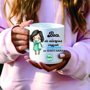 Allergia bögre , Otthon & Életmód, Konyhafelszerelés, tálalás, Tálalás, Bögre & Csésze, , MESKA