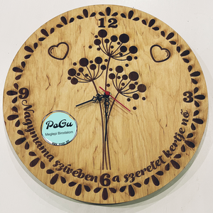 Mama fali óra , Otthon & Életmód, Dekoráció, Fali és függő dekoráció, Falióra & óra, Gravírozás, pirográfia, MESKA