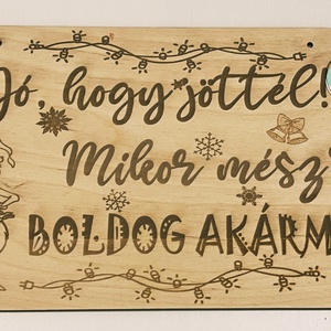 Grinch karácsonyi tábla, Karácsony, Karácsonyi lakásdekoráció, Karácsonyi lakásdíszek, Gravírozás, pirográfia, MESKA