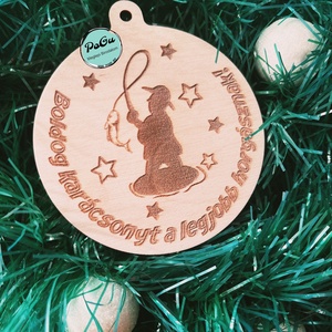 Horgász karácsonyfa dísz - karácsony - karácsonyi lakásdekoráció - karácsonyfadíszek - Meska.hu