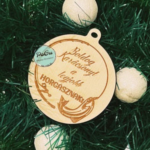 Horgász karácsonyfa dísz - karácsony - karácsonyi lakásdekoráció - karácsonyfadíszek - Meska.hu