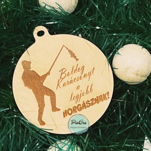 Horgász karácsonyfa dísz - karácsony - karácsonyi lakásdekoráció - karácsonyfadíszek - Meska.hu