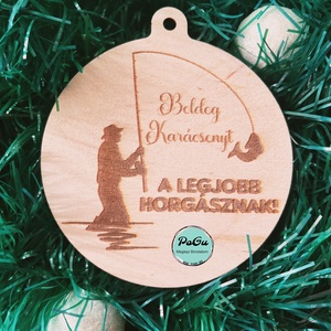 Horgász2 karácsonyfa dísz - karácsony - karácsonyi lakásdekoráció - karácsonyfadíszek - Meska.hu