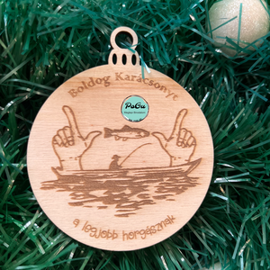 Horgász2 karácsonyfa dísz - karácsony - karácsonyi lakásdekoráció - karácsonyfadíszek - Meska.hu