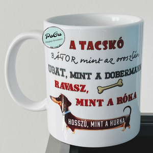 Tacskó bögre , Otthon & Életmód, Konyhafelszerelés, tálalás, Tálalás, Bögre & Csésze, , MESKA