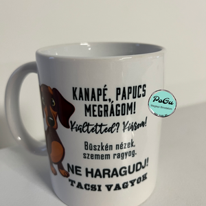 Tacskó2 bögre  - otthon & életmód - konyhafelszerelés, tálalás - tálalás - bögre & csésze - Meska.hu