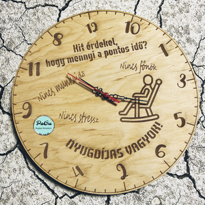 Nyugdíjas falióra, Otthon & Életmód, Dekoráció, Fali és függő dekoráció, Falióra & óra, , MESKA