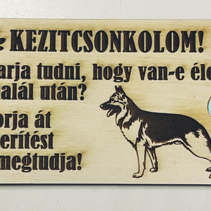 Kutyás tábla  - Meska.hu