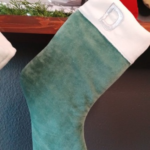 Ünnepi zöld Karácsonyi zokni, , Varrás, MESKA