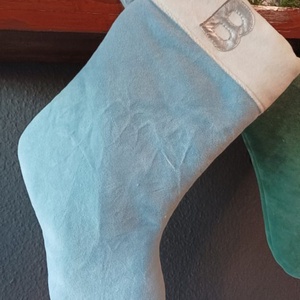 Ünnepi kék Karácsonyi zokni, , Varrás, MESKA