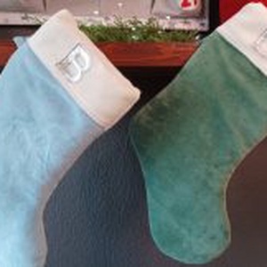 Ünnepi kék Karácsonyi zokni -  - Meska.hu