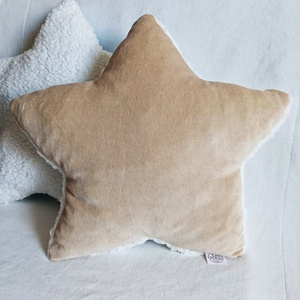 Sherpa csillag párna - bézs, Otthon & Életmód, Lakástextil, Forma párna, Párna & Párnahuzat, Varrás, MESKA