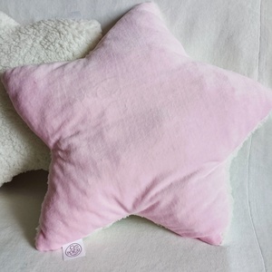 Sherpa csillag párna - rózsaszín, Otthon & Életmód, Lakástextil, Forma párna, Párna & Párnahuzat, Varrás, MESKA