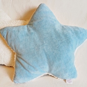 Sherpa csillag párna - kék, Otthon & Életmód, Lakástextil, Forma párna, Párna & Párnahuzat, Varrás, MESKA