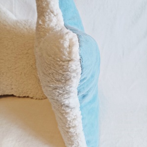 Sherpa csillag párna - kék - otthon & életmód - lakástextil - párna & párnahuzat - forma párna - Meska.hu