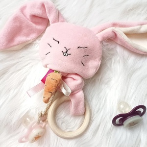 Nyuszi szundikendő - baba - mama - baba játékok - szundikendő, alvóka - Meska.hu