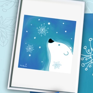 Lámpa - Jegesmedve - elektromos asztali lámpa - otthon & életmód - lámpa - asztali lámpa - Meska.hu