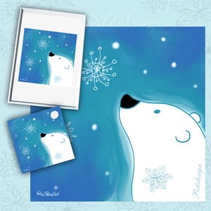 Kép - Jegesmedve - A4-es digitálisan rajzolt kép keret nélkül, Művészet, Grafika & Illusztráció, Művészi nyomat, Fotó, grafika, rajz, illusztráció, Mindenmás, MESKA