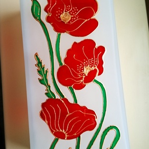 Lámpa - pipacsos elektromos asztali lámpa - Meska.hu