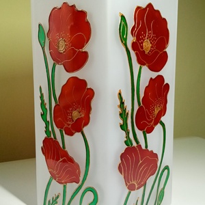 Lámpa - pipacsos elektromos asztali lámpa - otthon & életmód - lámpa - asztali lámpa - Meska.hu