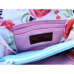 Kompakt pénztárca � akvarell virágokkal - táska & tok - pénztárca & más tok - pénztárca - női pénztárca - Meska.hu