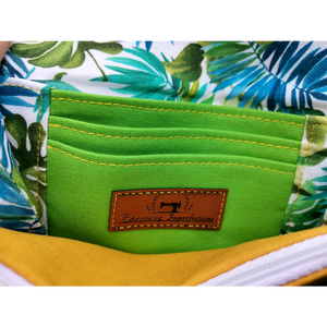 Kompakt pénztárca � könnyezőpálma (monstera) levelekkel - táska & tok - pénztárca & más tok - pénztárca - női pénztárca - Meska.hu