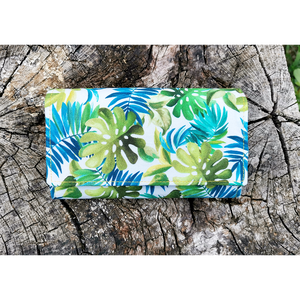 Kompakt pénztárca � könnyezőpálma (monstera) levelekkel - Meska.hu