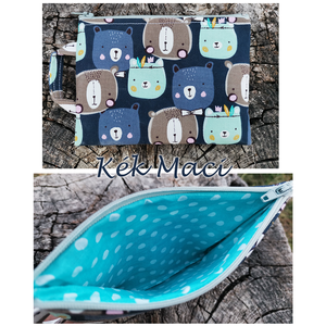 Mini táska � kék macik es rózsaszín baglyok - játék & sport - ovis felszerelés - egyéb ovis kiegészítő - Meska.hu