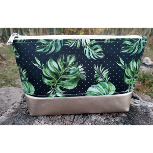 Szütyő/ sminkes táska/ neszeszer � Monstera levelek - táska & tok - neszesszer - Meska.hu
