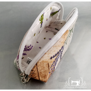 Félköríves neszeszer - Levendula - táska & tok - neszesszer - Meska.hu