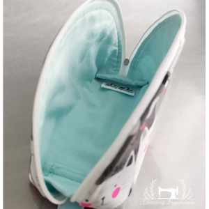 Félköríves neszeszer - Kíváncsi macskák  - táska & tok - neszesszer - Meska.hu