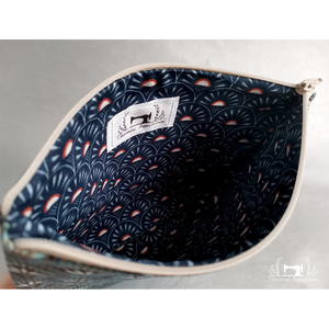 Kék Art Nouveau inspiráció � lapos neszeszer / pipere táska  - táska & tok - neszesszer - Meska.hu