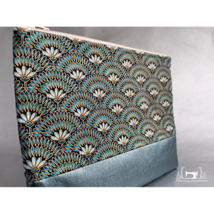 Kék Art Nouveau inspiráció � lapos neszeszer / pipere táska  - táska & tok - neszesszer - Meska.hu