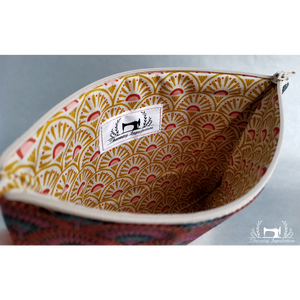 Piros Art Nouveau inspiráció � lapos neszeszer / pipere táska  - táska & tok - neszesszer - Meska.hu