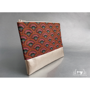 Piros Art Nouveau inspiráció � lapos neszeszer / pipere táska  - táska & tok - neszesszer - Meska.hu